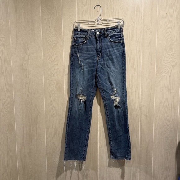 Pilcro The Vintage Straight Leg Jeans with Distressed Details - Picture 1 of 10